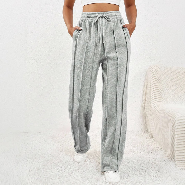 Damen casual plissee-pants med elastisk midja Mirla-Eva Jonsson