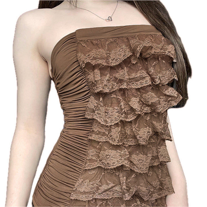 Damen casual ruffle top with elegant lace detail-Mirla-Eva Jonsson
