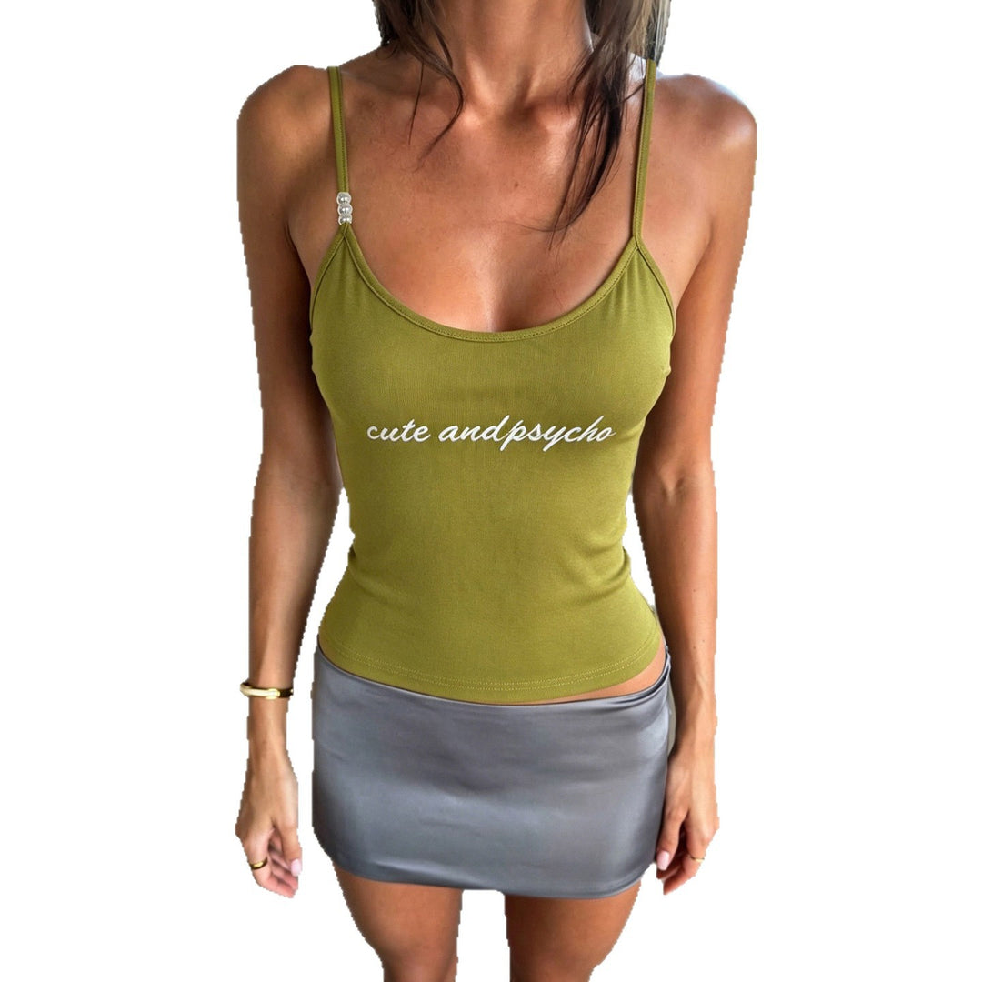 Damen casual spaghetti strap top with lettering Mirla-Eva Jonsson