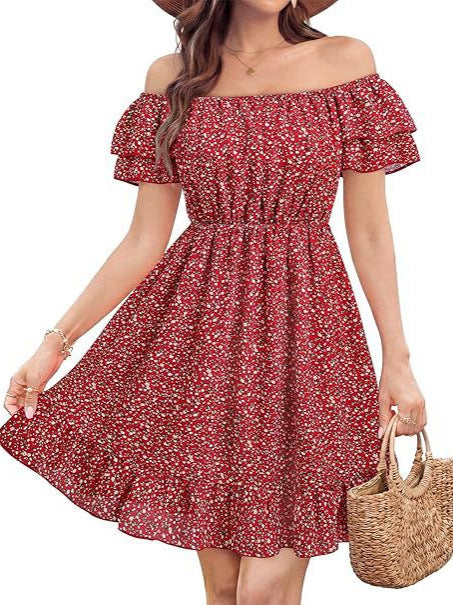 Damen casual summer dress with ruffle details Mirla-Eva Jonsson