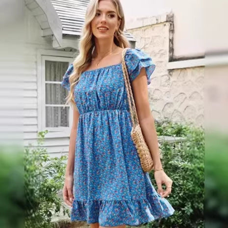 Damen casual summer dress with ruffle details Mirla-Eva Jonsson