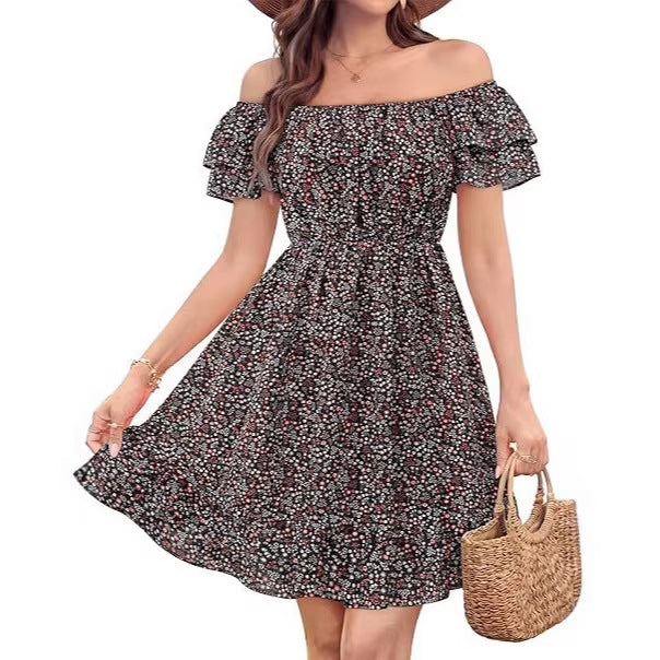 Damen casual summer dress with ruffle details Mirla-Eva Jonsson
