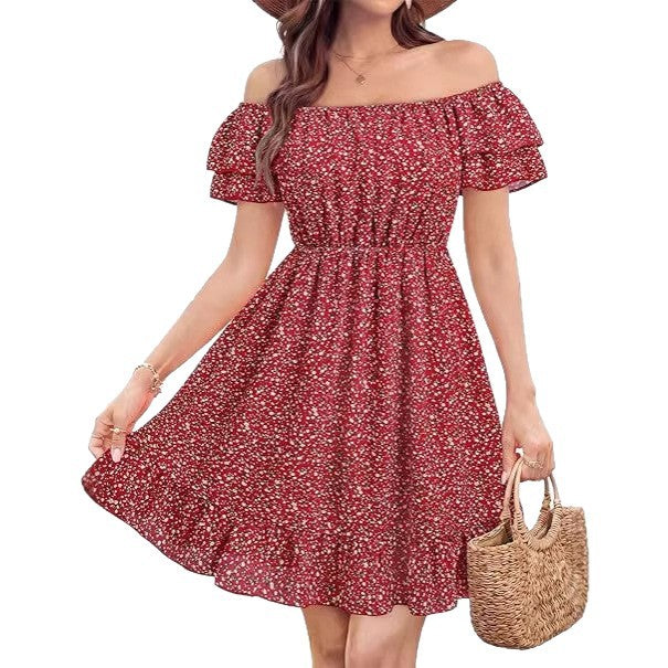 Damen casual summer dress with ruffle details Mirla-Eva Jonsson