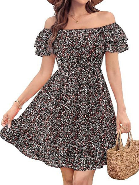 Damen casual summer dress with ruffle details Mirla-Eva Jonsson
