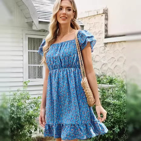 Damen casual summer dress with ruffle details Mirla-Eva Jonsson