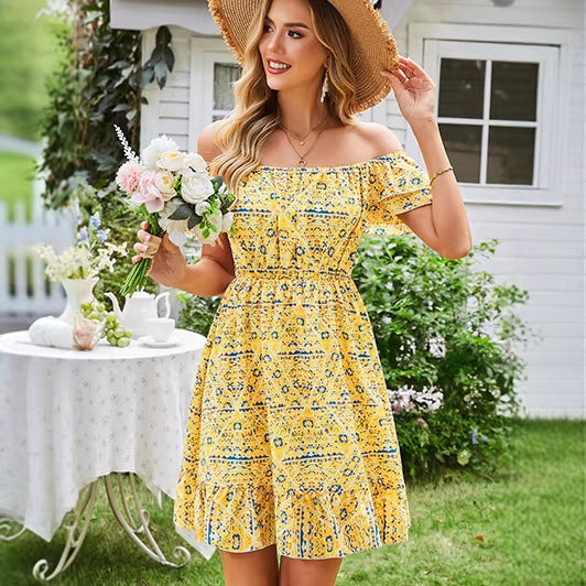 Damen casual summer dress with ruffle details Mirla-Eva Jonsson