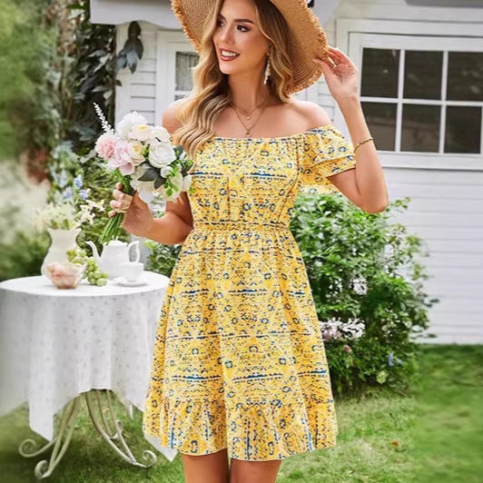 Damen casual summer dress with ruffle details Mirla-Eva Jonsson
