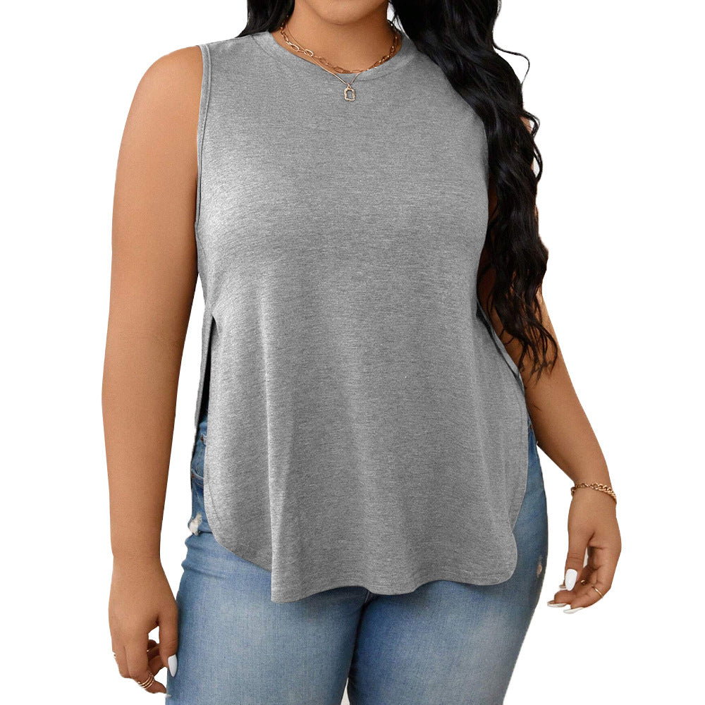 Damen casual tank top mit seitlichen slits und stylish cut Mirla-Eva Jonsson
