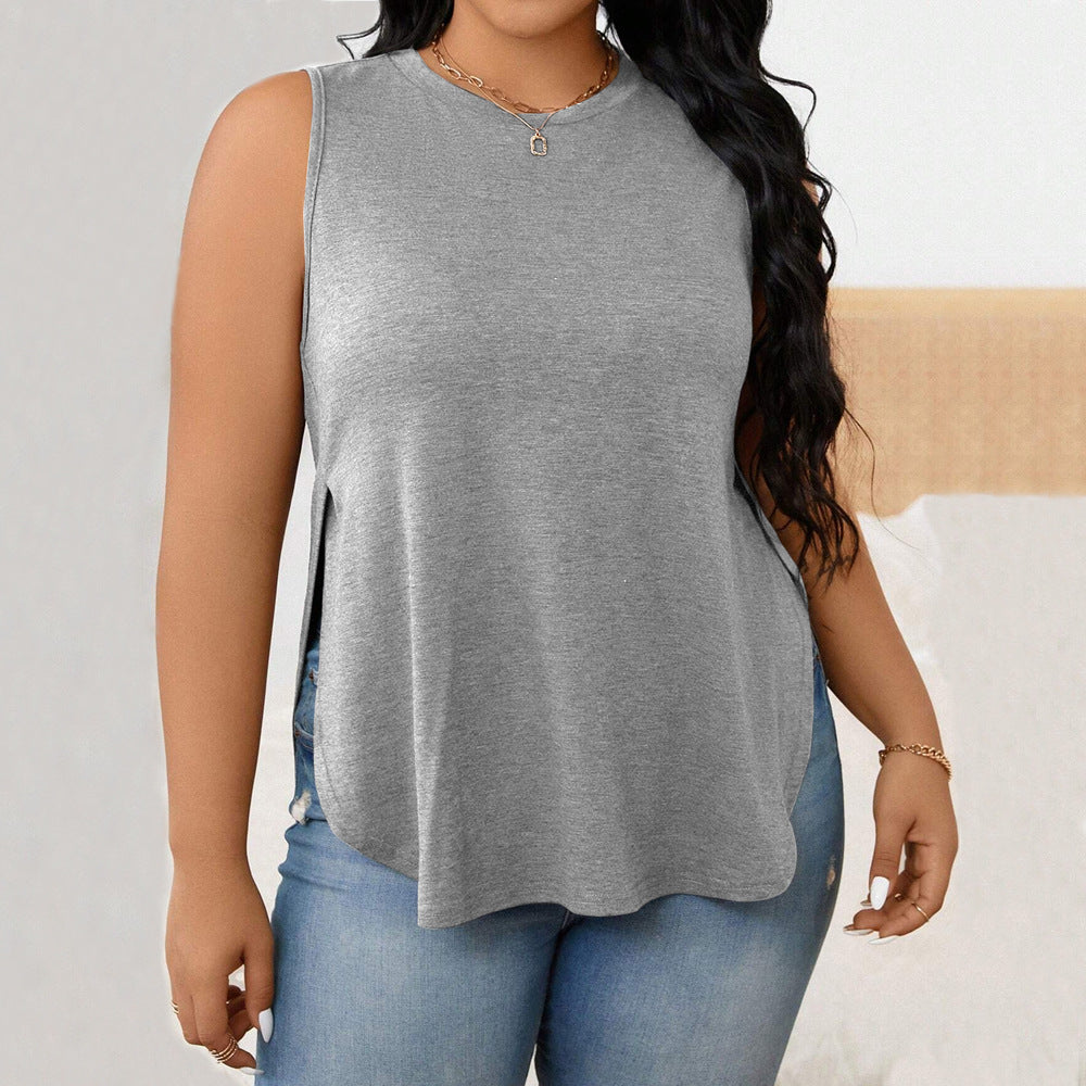 Damen casual tank top mit seitlichen slits und stylish cut Mirla-Eva Jonsson