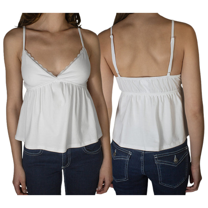Damen casual top med volang-utsnitt Mirla-Eva Jonsson