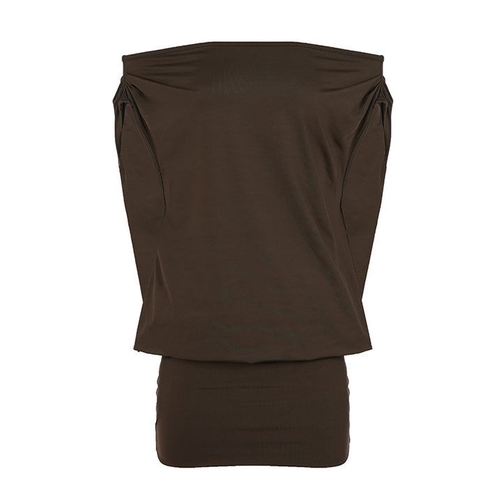 Damen casual top mit schickem wickeldesign und langen ärmeln Mirla-Eva Jonsson