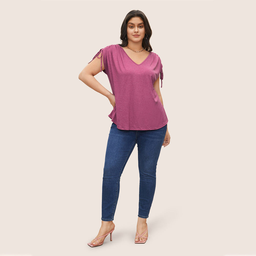Damen casual viscose top with side ties Mirla-Eva Jonsson