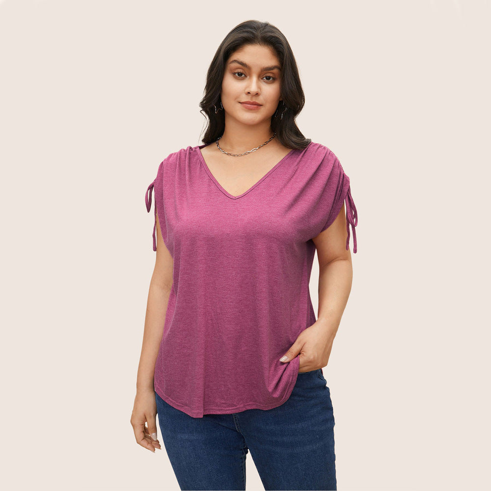 Damen casual viscose top with side ties Mirla-Eva Jonsson