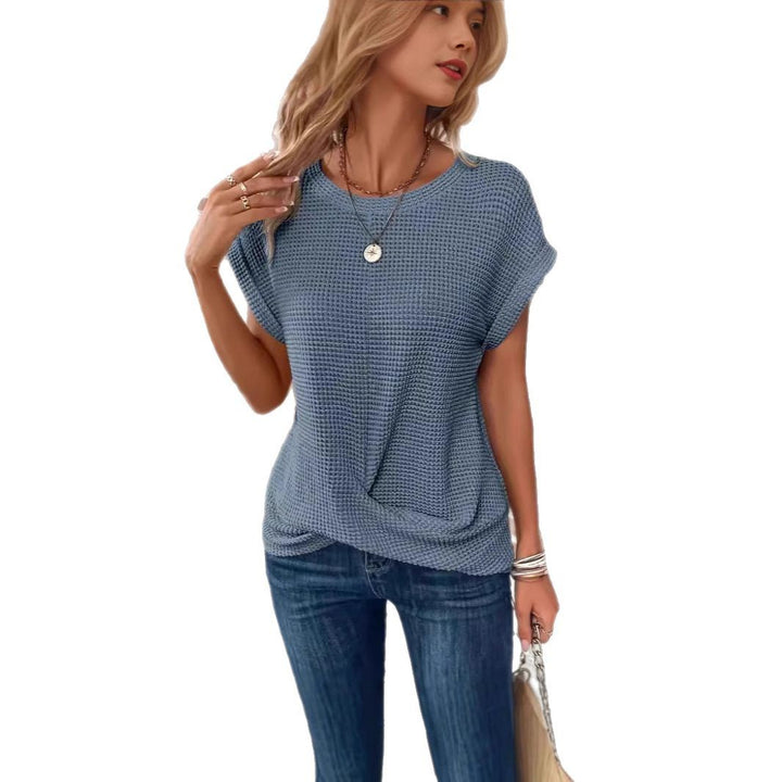 Damen casual waffle knit shirt Mirla-Eva Jonsson