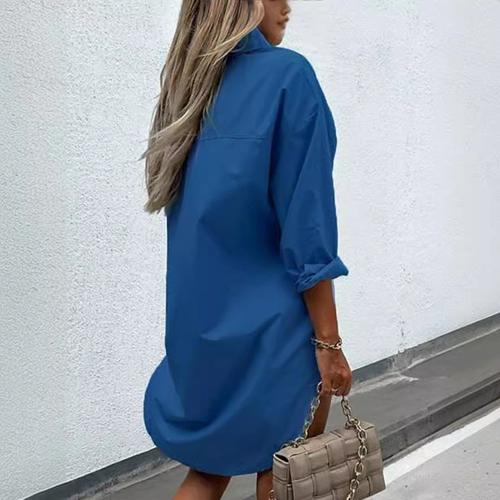 Damen chemiserad oversized skjortklänning Eva Jonsson-Eva Jonsson