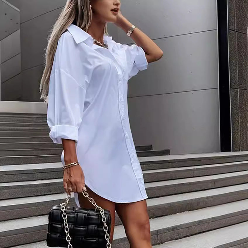 Damen chemiserad oversized skjortklänning Eva Jonsson-Eva Jonsson