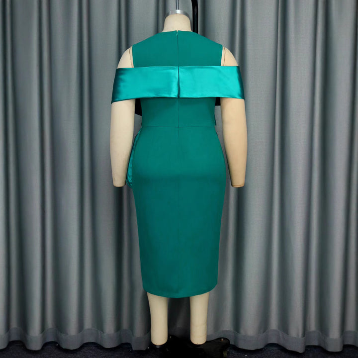 Damen cocktail dress with asymmetrical top and draping detail Mirla-Eva Jonsson
