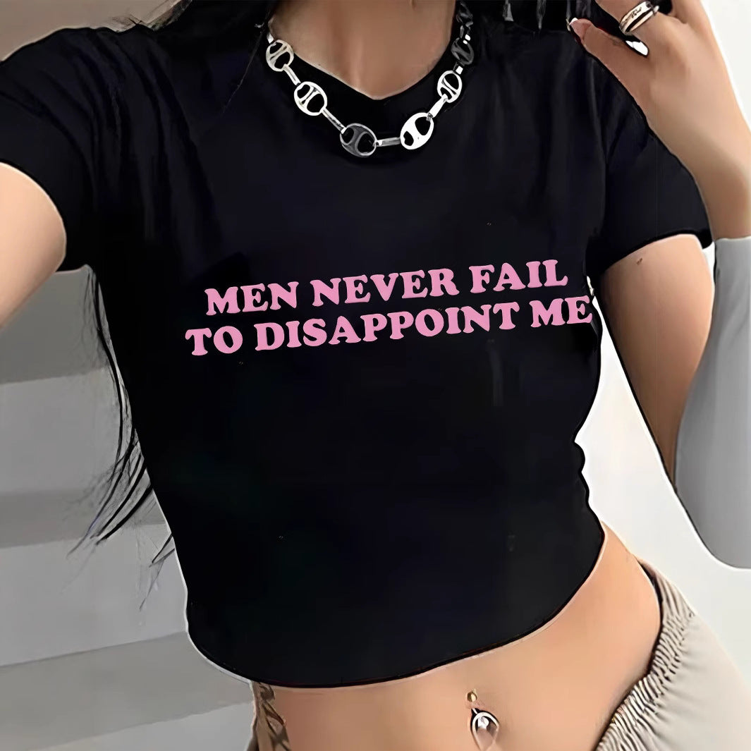 Damen crop shirt med ögonfallande typografidesign Mirla-Eva Jonsson