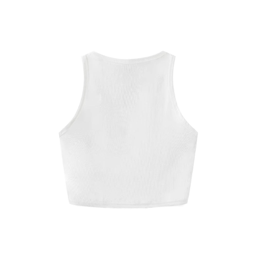 Damen crop top med spännande hjärtmotiv och moderiktig text Mirla-Eva Jonsson
