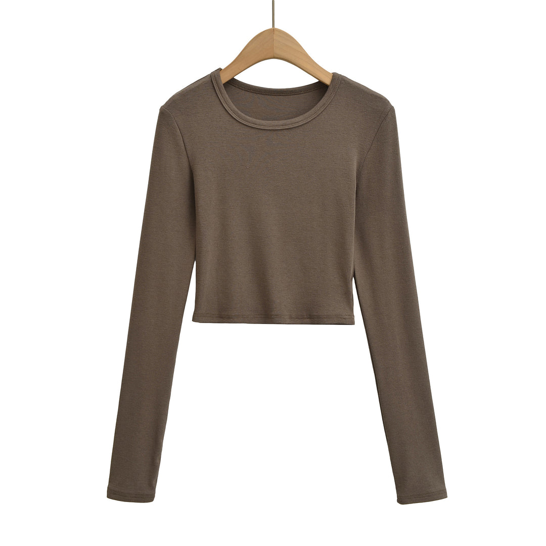 Damen cropped långärmad tröja Mirla-Eva Jonsson