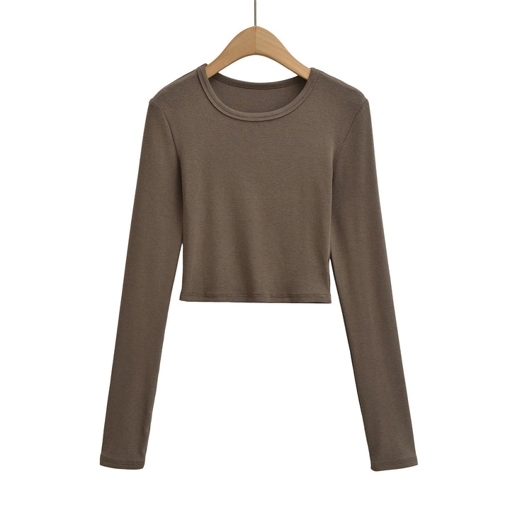 Damen cropped långärmad tröja Mirla-Eva Jonsson