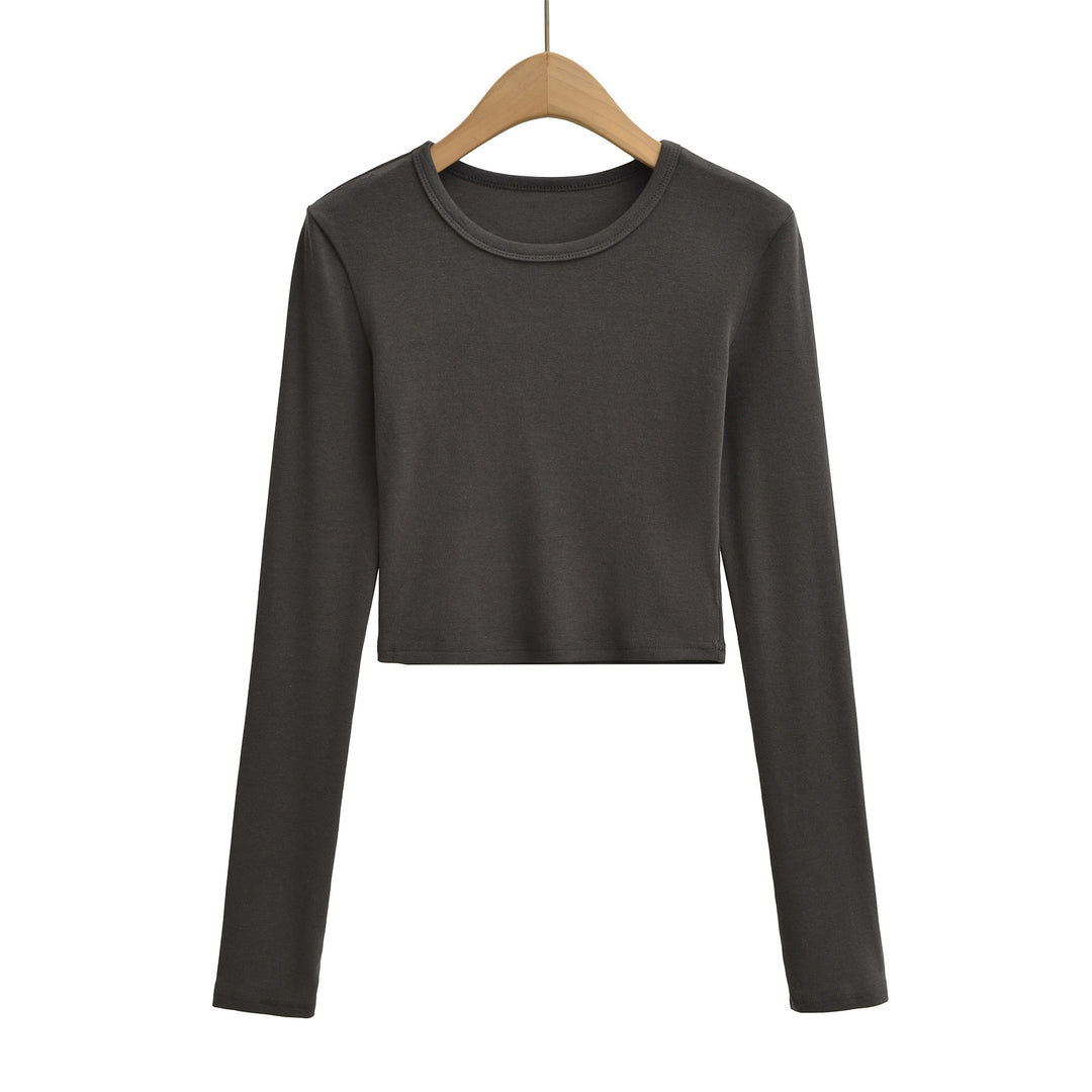 Damen cropped långärmad tröja Mirla-Eva Jonsson