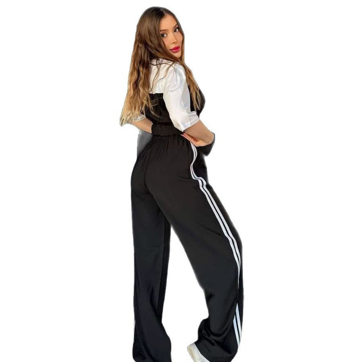 Damen elastisk topp med volangdetalj och 3/4-ärmar Eva Jonsson-Eva Jonsson