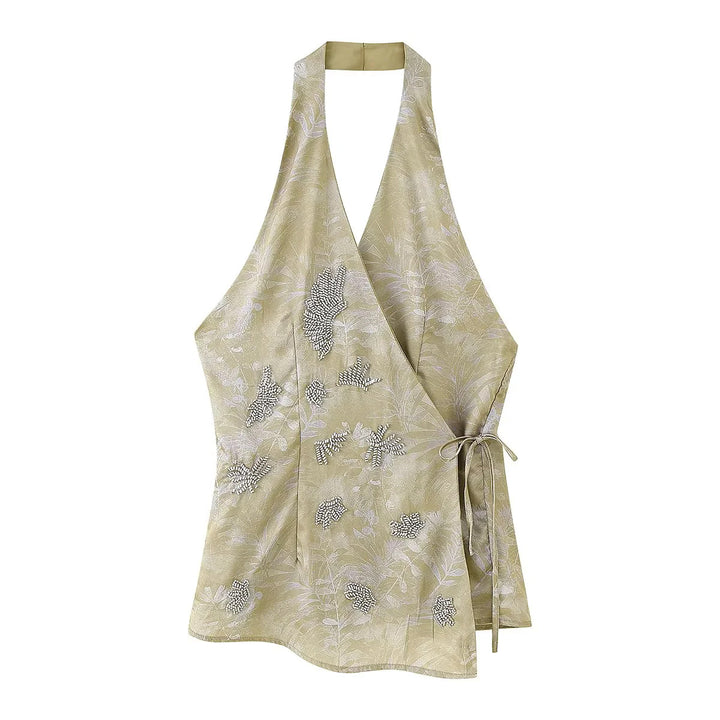Damen elegant Culotte-byxor med blommönster och mjukt material Mirla-Eva Jonsson