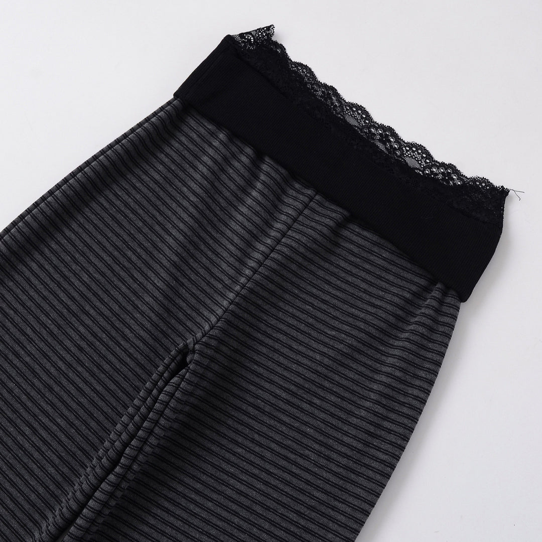 Damen elegant Flared-byxor med bred spetsmidja Mirla-Eva Jonsson