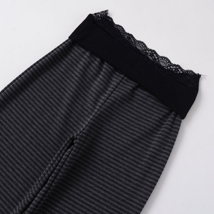 Damen elegant Flared-byxor med bred spetsmidja Mirla-Eva Jonsson