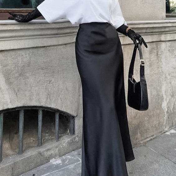 Damen elegant Maxikleider aus fließendem Material mit hohem Taillenschnitt Mirla-Eva Jonsson