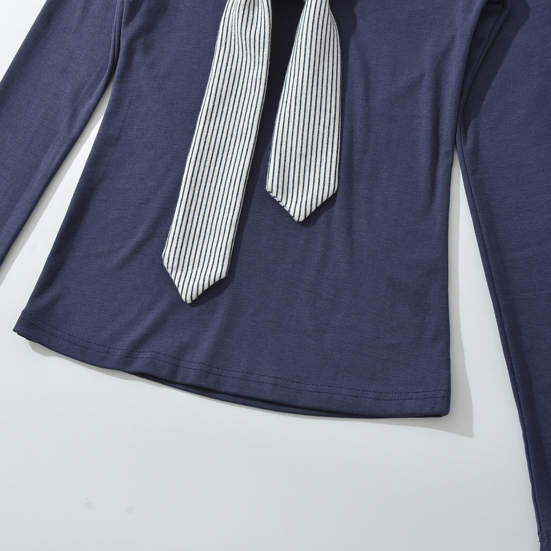 Damen elegant Off-Shoulder topp med dekorativt bindeband Mirla-Eva Jonsson