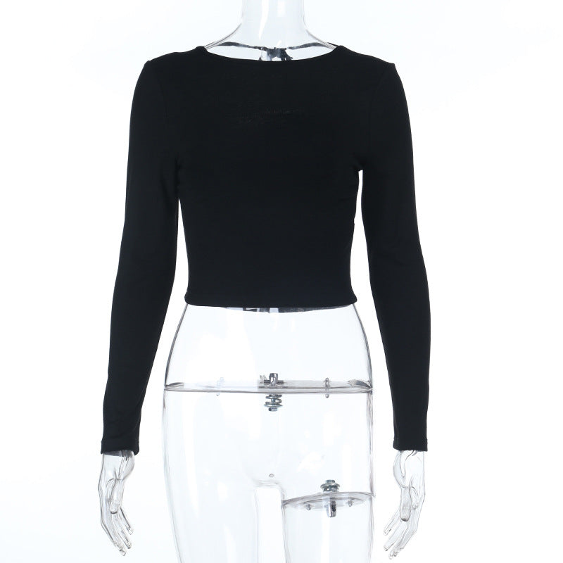 Damen elegant crop-top med asymmetrisk drapering Mirla-Eva Jonsson