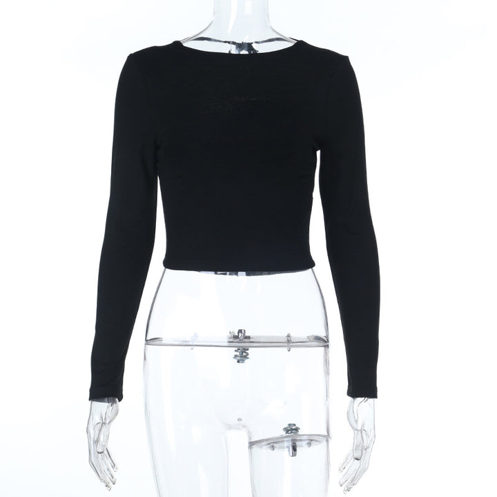 Damen elegant crop-top med asymmetrisk drapering Mirla-Eva Jonsson