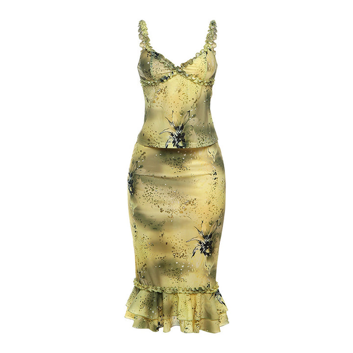 Damen elegant midi dress with ruching and floral lace Mirla-Eva Jonsson