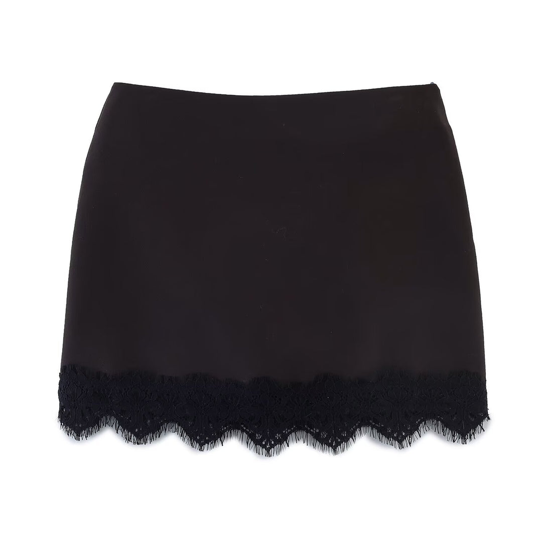 Damen elegant skirt with lace trim Mirla-Eva Jonsson