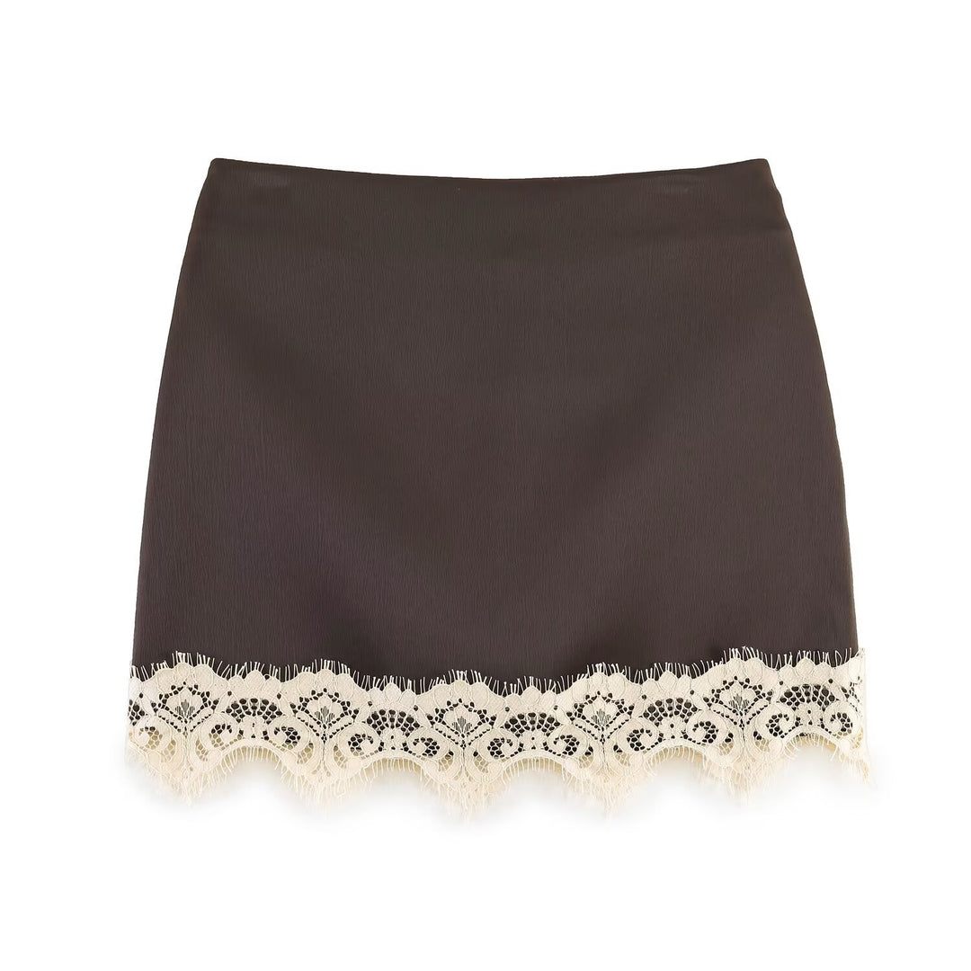 Damen elegant skirt with lace trim Mirla-Eva Jonsson