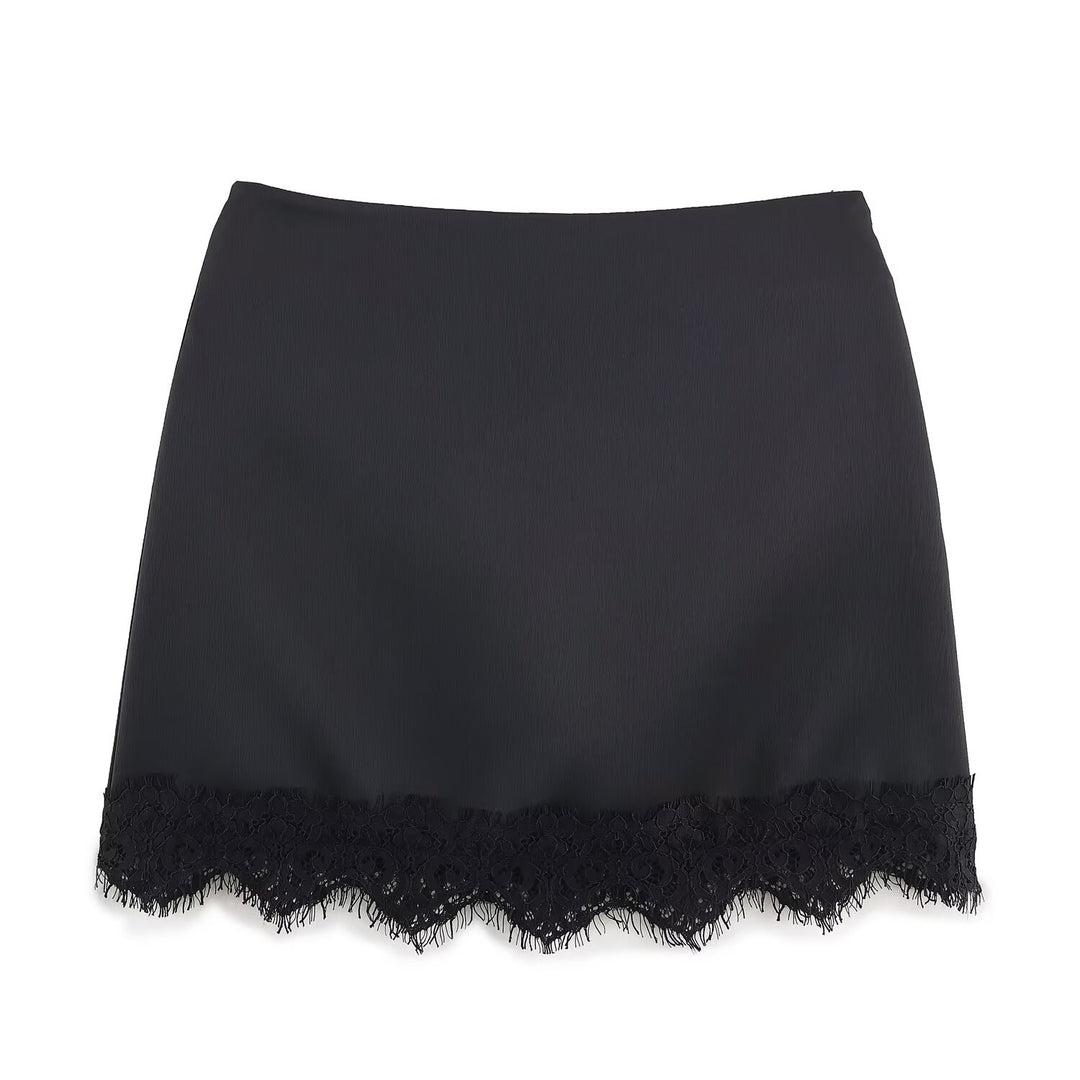 Damen elegant skirt with lace trim Mirla-Eva Jonsson