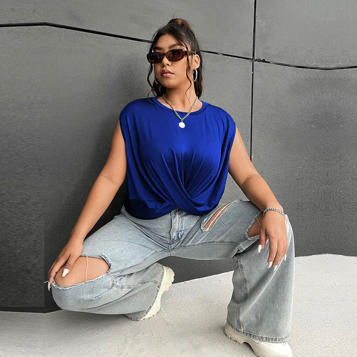 Damen elegant wrap top with ruffle details and fashionable neckline Mirla-Eva Jonsson
