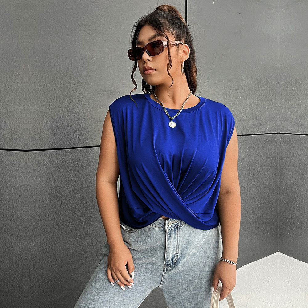 Damen elegant wrap top with ruffle details and fashionable neckline Mirla-Eva Jonsson