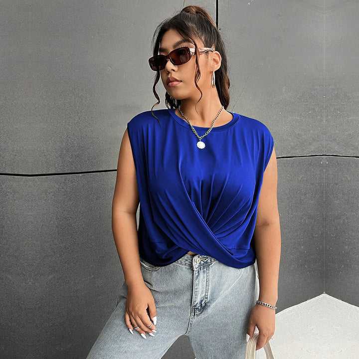 Damen elegant wrap top with ruffle details and fashionable neckline Mirla-Eva Jonsson