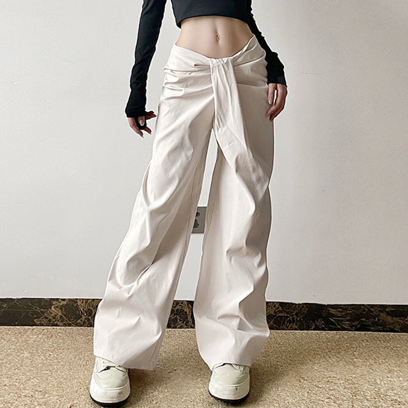 Damen eleganta Palazzo-byxor med raffinerad drapering Mirla-Eva Jonsson