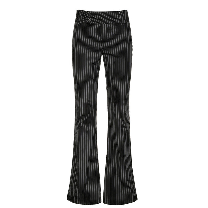 Damen elegante flared-hose mit vertikalen Streifen Mirla-Eva Jonsson
