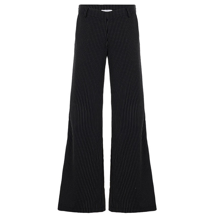 Damen elegante flared-hose mit vertikalen Streifen Mirla-Eva Jonsson