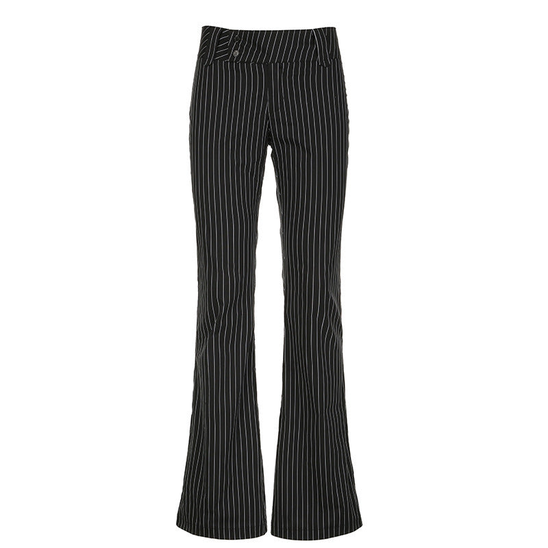 Damen elegante flared-hose mit vertikalen Streifen Mirla-Eva Jonsson