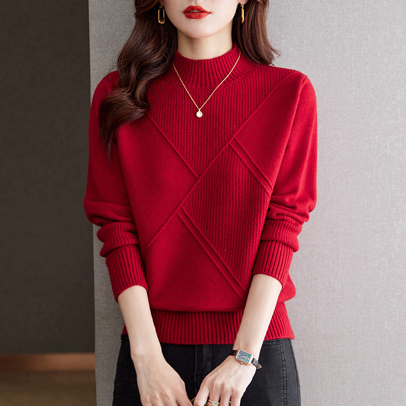 Damen eleganter Pullover mit strukturiertem Rippdesign Mirla-Eva Jonsson
