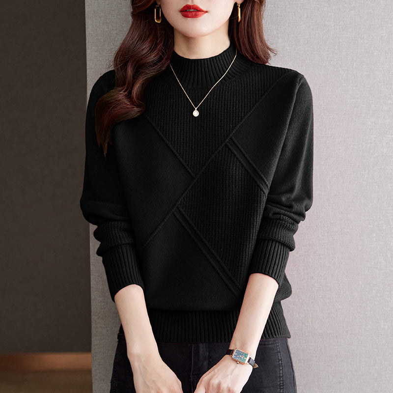 Damen eleganter Pullover mit strukturiertem Rippdesign Mirla-Eva Jonsson