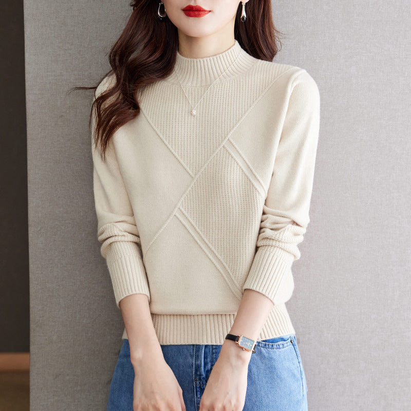 Damen eleganter Pullover mit strukturiertem Rippdesign Mirla-Eva Jonsson