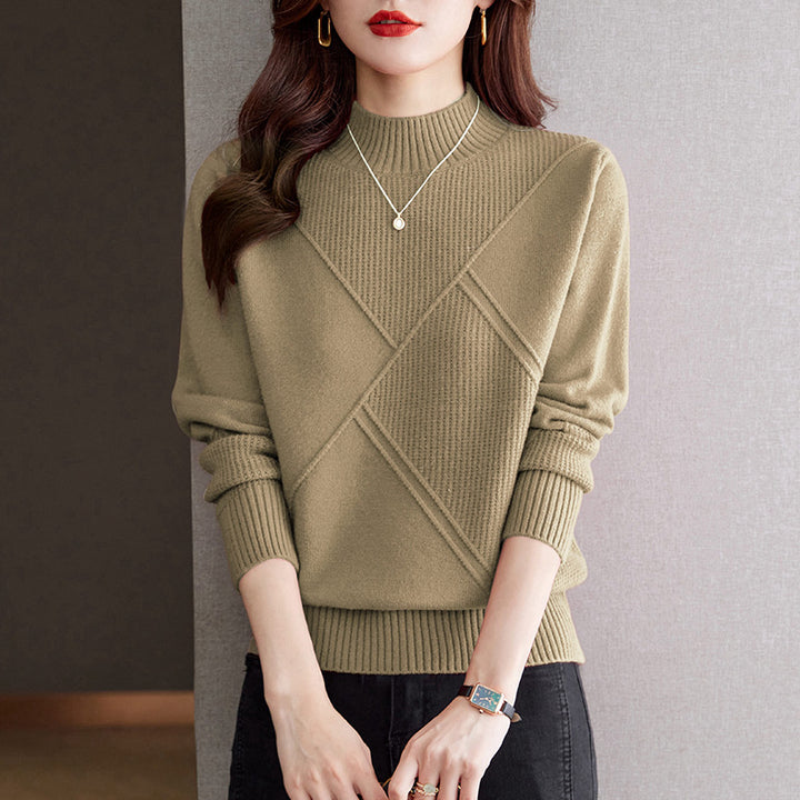 Damen eleganter Pullover mit strukturiertem Rippdesign Mirla-Eva Jonsson
