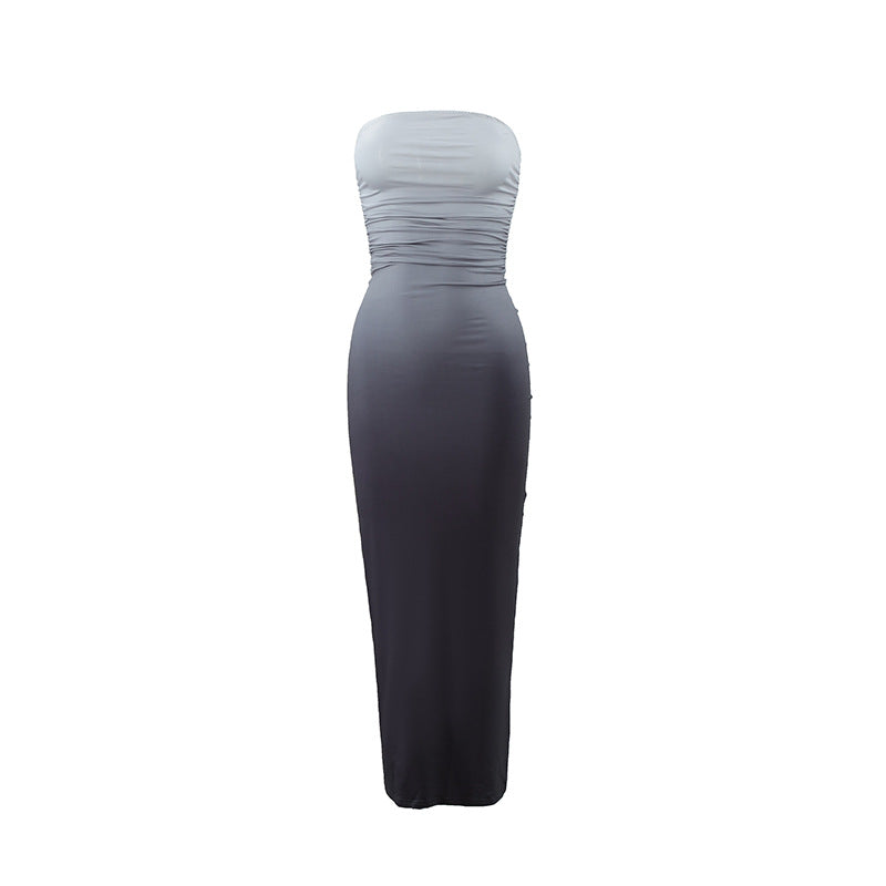Damen elegantes trägerloses Maxikleid mit Farbverlauf Mirla-Eva Jonsson